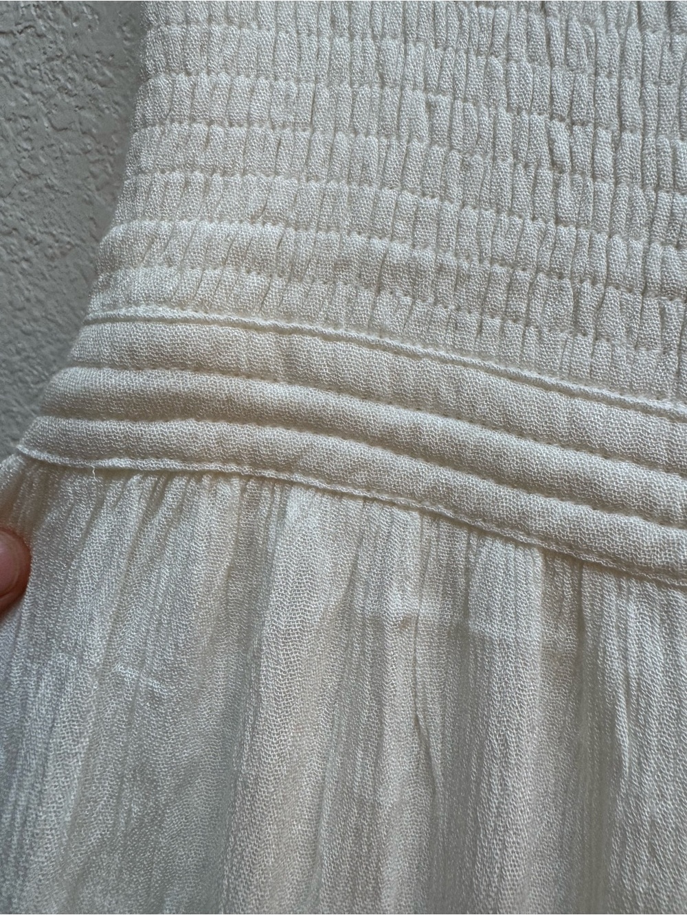 White Smocked Strapless Tiered Maxi Dress - Picture 6 of 13